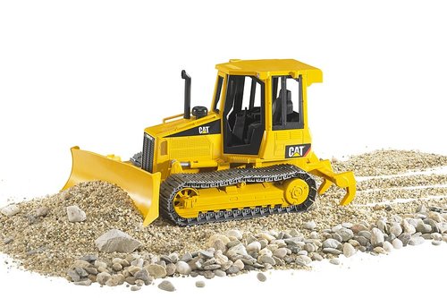 שופל CAT עם כף הרמה קדמית, מגרפה אחורית וגלגלי זחל ממתכת - לילדים ולאספנים