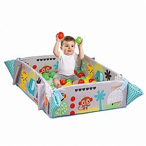 שטיח פעילות ובריכת כדורים pit toys תכלת