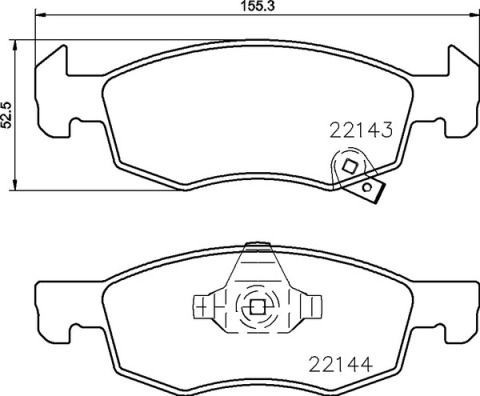 ‏רפידות בלם קדמיות Brembo | ‏אופל קורסה | ‏P59084