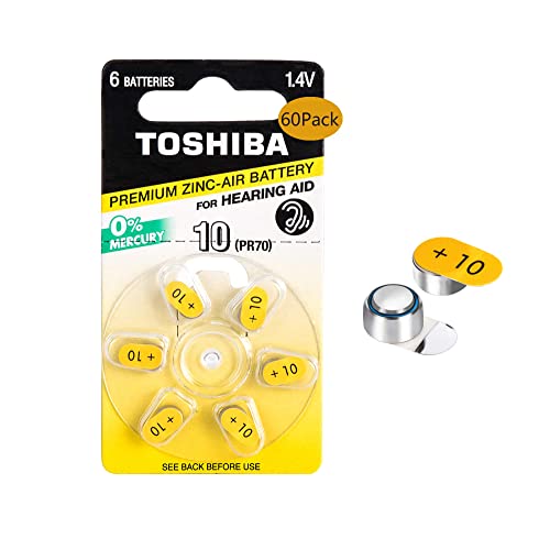 60 סוללות למכשיר שמיעה דגם 10 TOSHIBA