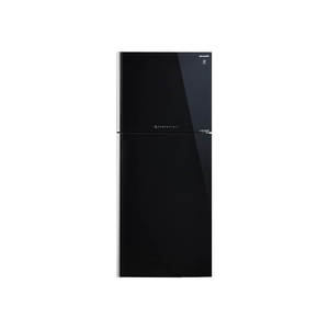 מקרר מקפיא עליון 600 ליטר דגם SJ4660BK SHARP בצבע זכוכית שחורה