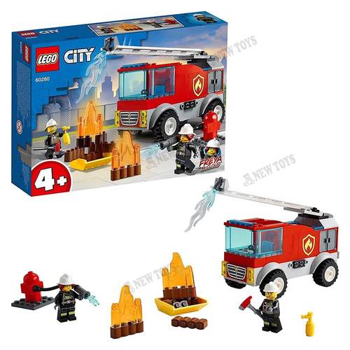 לגו סיטי כבאית עם סולם - LEGO CITY FIRE LADDER TRUCK 60280
