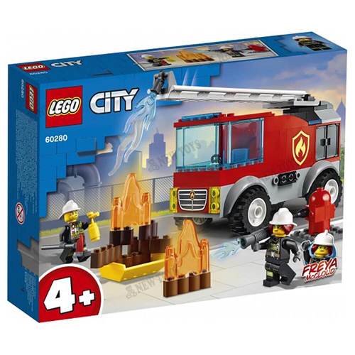 לגו סיטי כבאית עם סולם - LEGO CITY FIRE LADDER TRUCK 60280