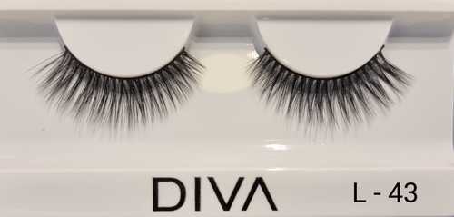 ריסים מלאכותיים דיווה DIVA משיער טבעי רב שימושי מדגם L43