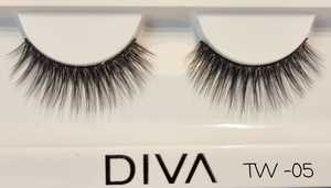 ריסים מלאכותיים דיווה DIVA משיער טבעי רב שימושי מדגם TW05