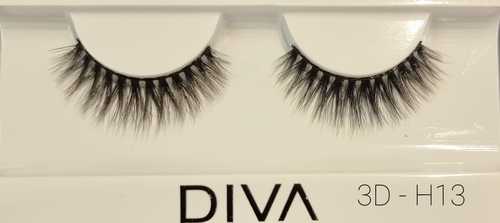 ריסים מלאכותיים דיווה DIVA משיער טבעי רב שימושי מדגם H13 תלת מימד