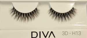ריסים מלאכותיים דיווה DIVA משיער טבעי רב שימושי מדגם H13 תלת מימד
