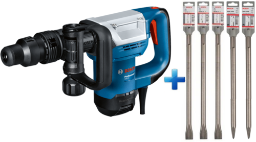 פטיש חציבה GSH 500 עוצמתי 1100W כולל 5 איזמלים!