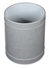 פח פתוח עגול דמוי עור אפור VINTAGE Waste Basket 