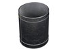 פח פתוח עגול דמוי עור שחור VINTAGE Waste Basket 