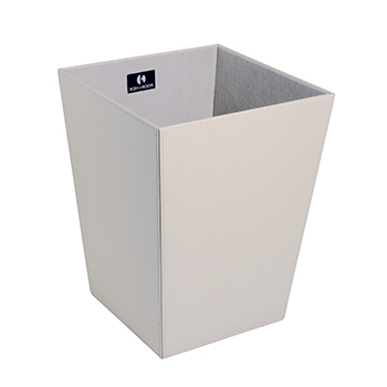 פח פתוח מרובע דמוי עור בז' ECOPELLE Waste Basket 