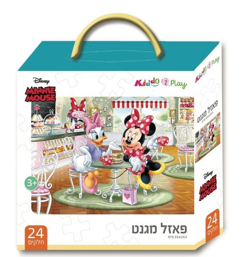 פאזל מגנטים דיסני - 24 חלקים קשיחים וגדולים - מיני מאוס