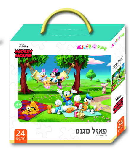 פאזל מגנטים דיסני - 24 חלקים קשיחים וגדולים - מיקי מאוס וחברים
