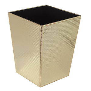 פח פתוח מעויינים זהב מבריק ECOPELLE Waste Basket 