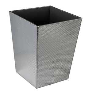 פח פתוח מעויינים כסוף מבריק ECOPELLE Waste Basket 