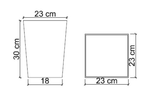 פח פתוח מעויינים כסוף מבריק ECOPELLE Waste Basket 