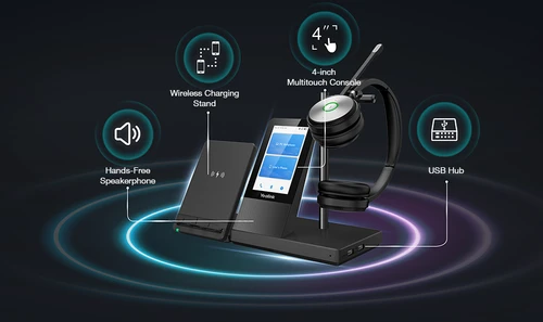 מערכת ראש אלחוטית אוזן אחת - YEALINK WH66M DECT Wireless Headset