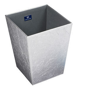 פח פתוח כרום עם טקסטורה ECOPELLE Waste Basket 