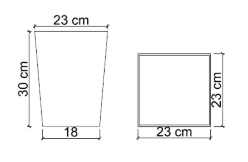 פח פתוח לבן עם טקסטורה ECOPELLE Waste Basket 