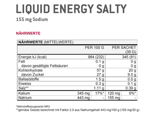 Sponser Liqud Energy Gel Salty|ג'ל אנרגיה מלוח