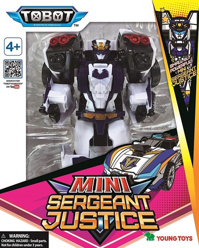 מיני טובוט SARGEANT JUSTICE סארג'נט ג'סטיס - רובוט לוחם TOBOT שמשתנה לניידת משטרה