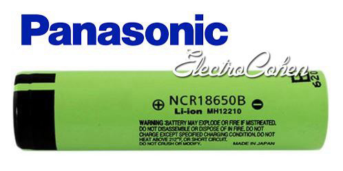 זוג סוללות ליתיום נטענת 18650 מקורית 3400MAH PANASONIC ראש בליטה
