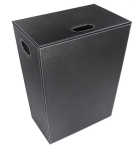 סל כביסה דמוי עור שחור ECOPELLE Hamper 