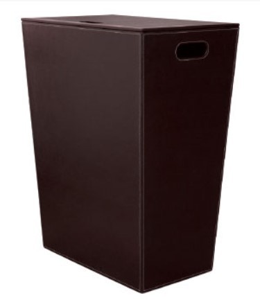 סל כביסה דמוי עור חום כהה ECOPELLE Hamper 