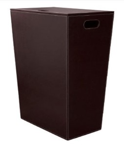סל כביסה דמוי עור חום כהה ECOPELLE Hamper 