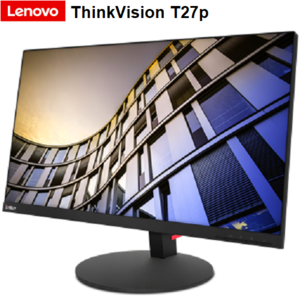מסך 27 אינטש Lenovo ThinkVision T27p-10, רזולוציה UHD-4K, ציר Pivot, חיבורי USB-C