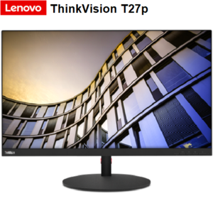 מסך 27 אינטש Lenovo ThinkVision T27p-10, רזולוציה UHD-4K, ציר Pivot, חיבורי USB-C