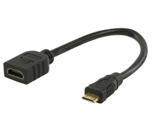 כבל מתאם HDMI נקבה למיני HDMI זכר