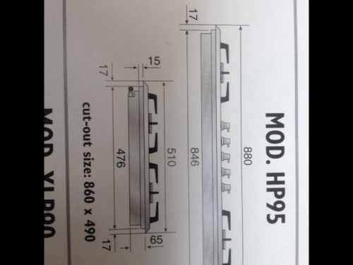 כיריים בהתקנה שטוחה לה קוצ'ינה LA CUCINA דגם HP95PC