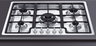כיריים גז 70 ס"מ בסיס נירוסטה סמג SMEG דגם: PGF75FSC3