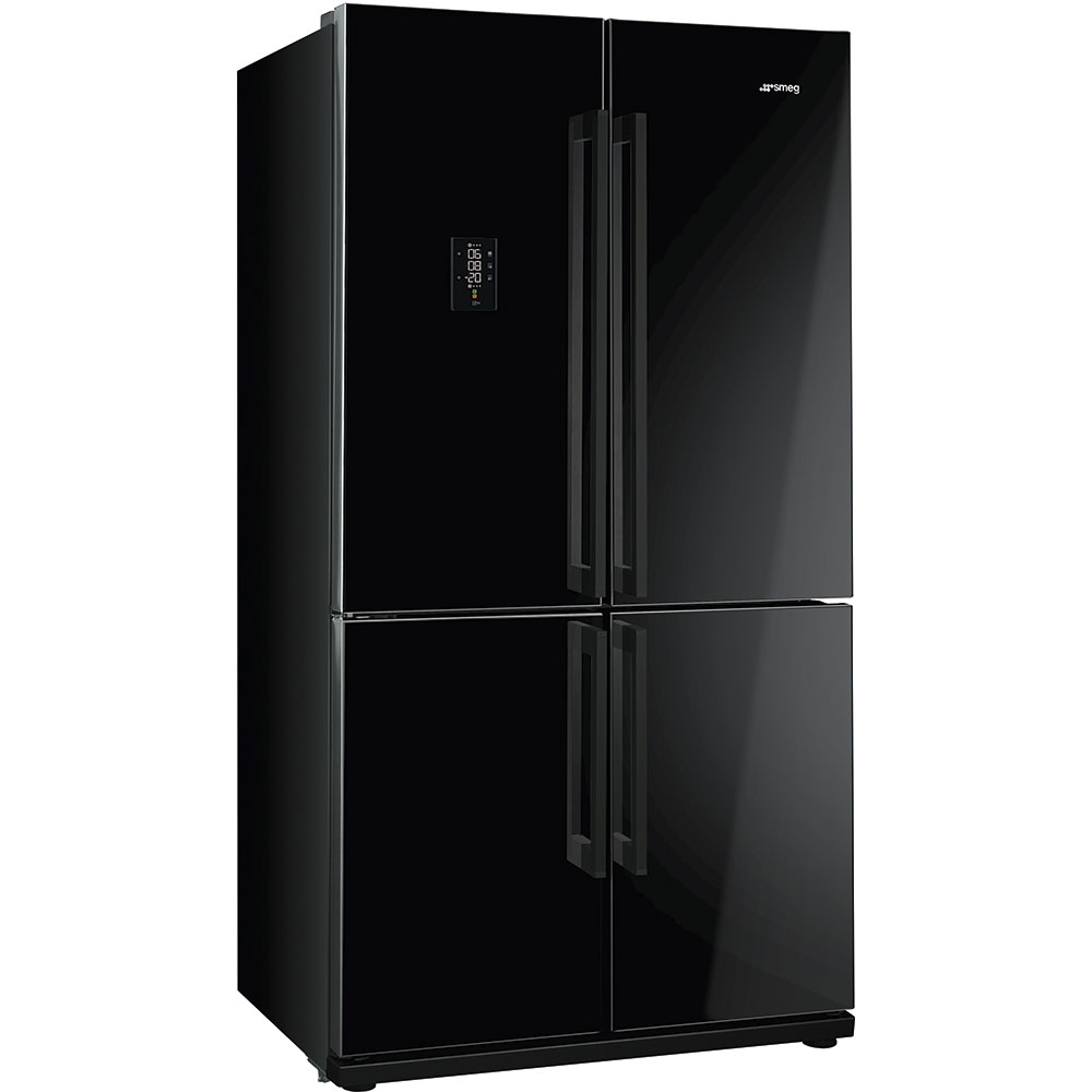 מקרר ומקפיא 4 דלתות צבע שחור סמג SMEG דגם: FQ60NPE