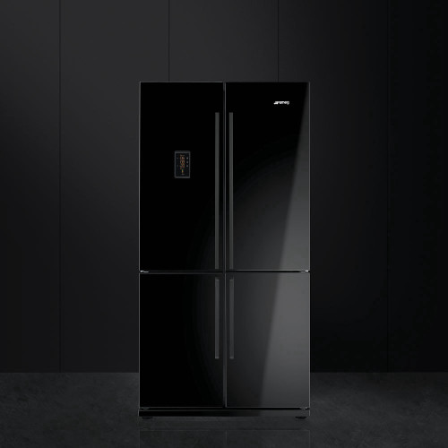מקרר ומקפיא 4 דלתות צבע שחור סמג SMEG דגם: FQ60NPE
