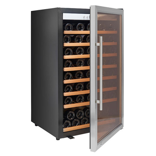 מקרר יין מתקדם עם מדפי עץ עד 75 בקבוקים דגם: SU-75S מבית VINOPO