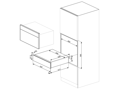 מגירת חימום סמג SMEG דגם: CPR115N