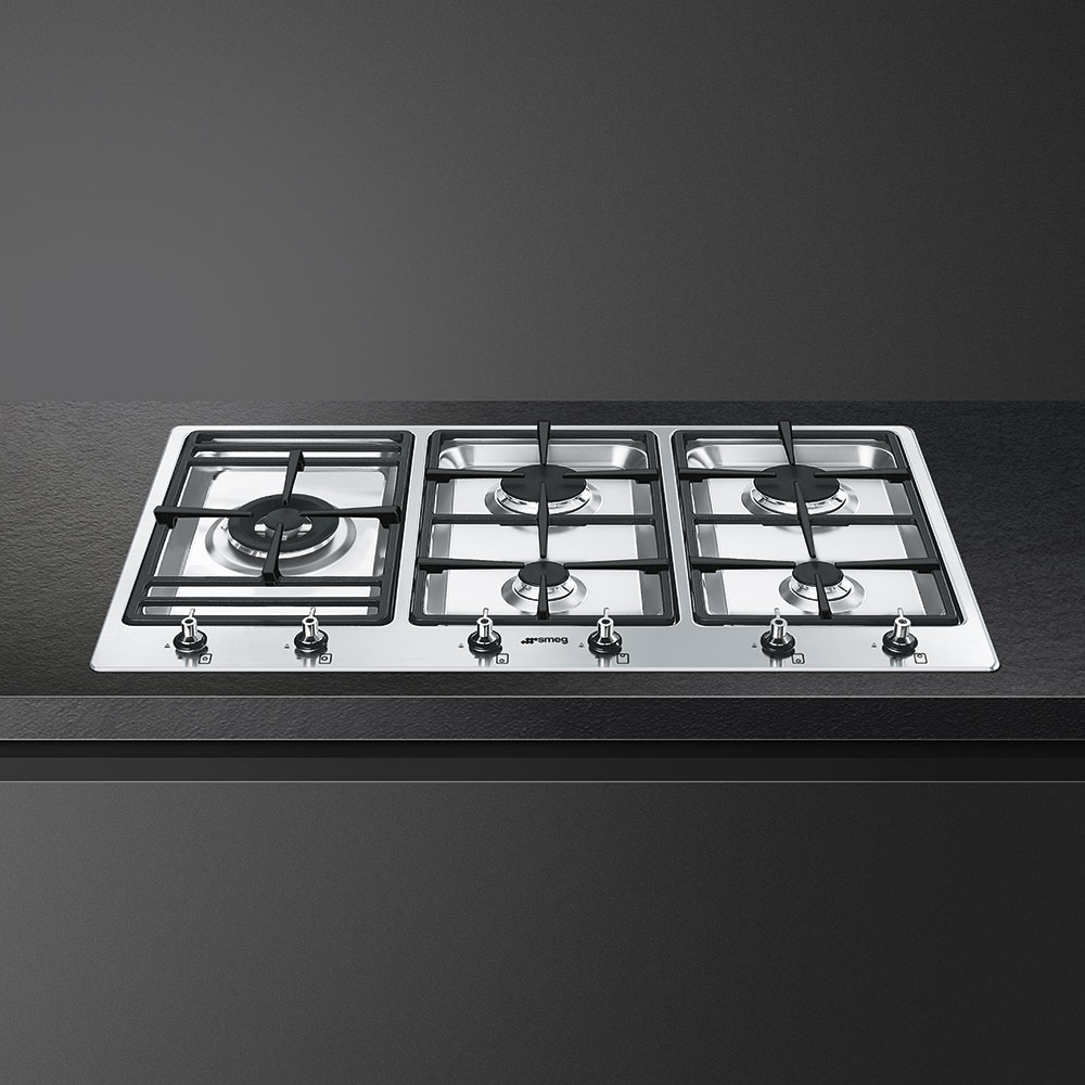 כיריים גז 90 ס"מ נירוסטה סמג SMEG דגם PS906-5