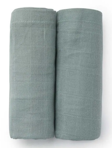 מארז 2 חיתולים גדולים 120X120 מכותנה במבוק - ירוק מרווה