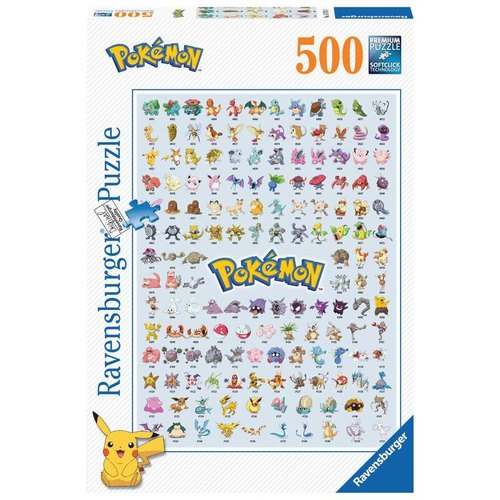 פאזל 500 חלקים - 156 דמויות פוקימון 