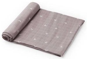 חיתול במבוק גדול 120X120 מכותנה במבוק - קשתות סגולות