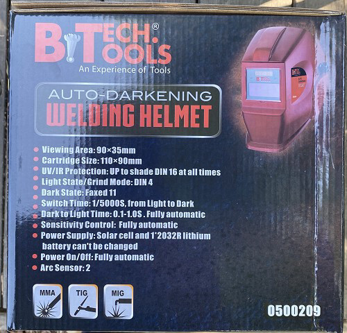 מסיכת ריתוך אלקטרונית B-TECH