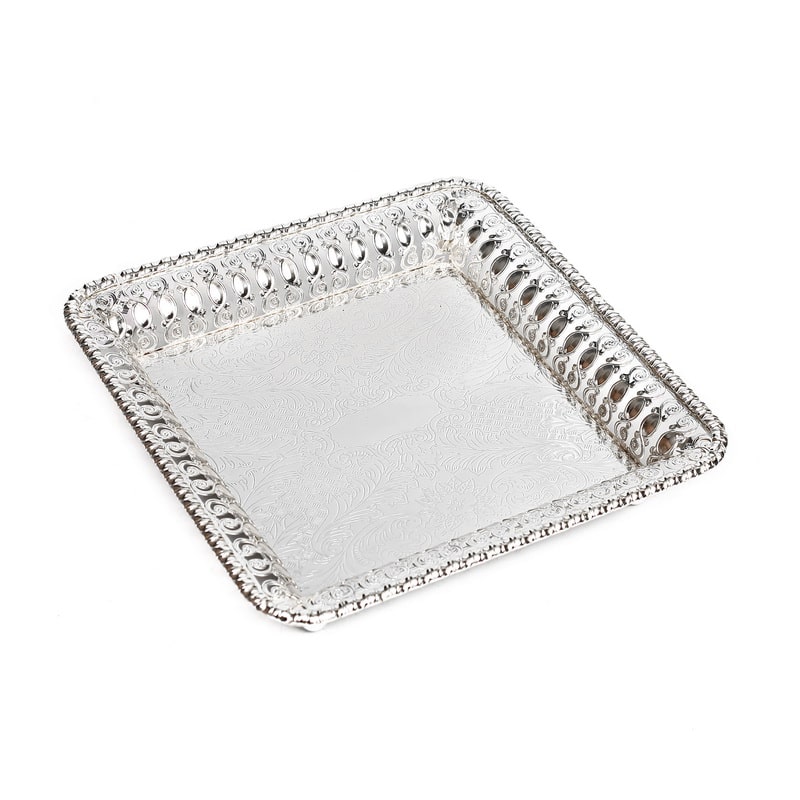 מגש למצה מוכסף 25X25 ס"מ