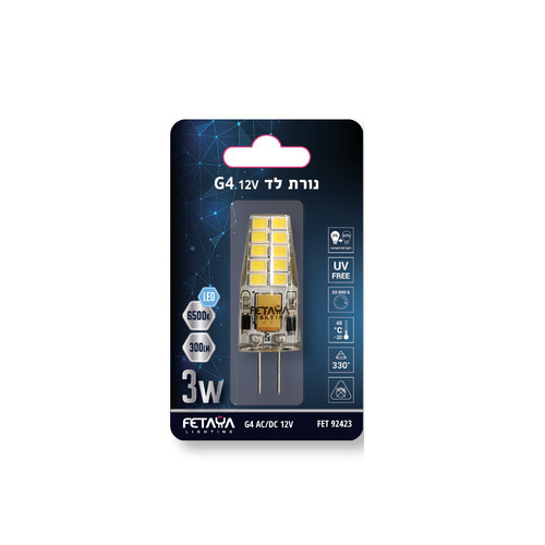 נורת לד 3W G4 אור קר