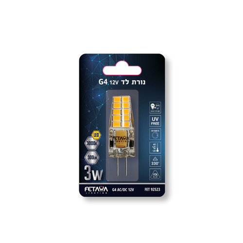 נורת לד 3W G4 אור חם