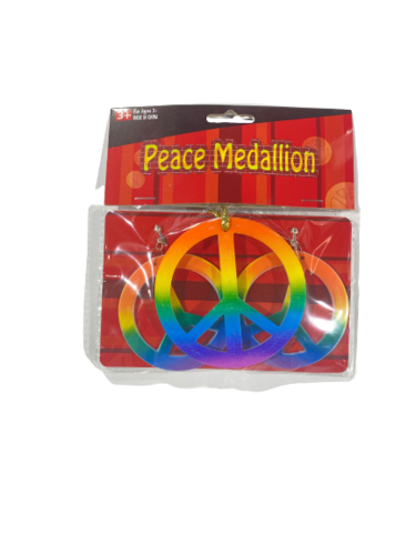 זוג עגילים ושרשרת Peace