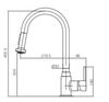 ברז נשלף למטבח Aquila ARCO 61428