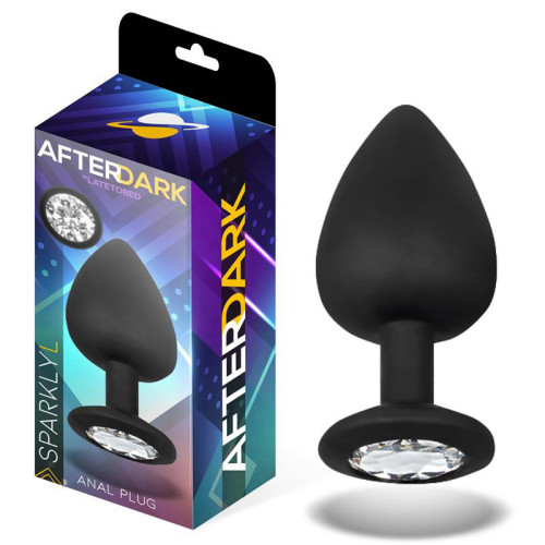 פלאג אנאלי סיליקון גודל  Sparkly Butt Plug Silicone Size L 