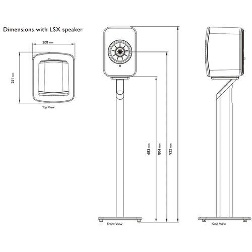 זוג מעמדים רצפתיים KEF S1 לרמקולים LSX Series